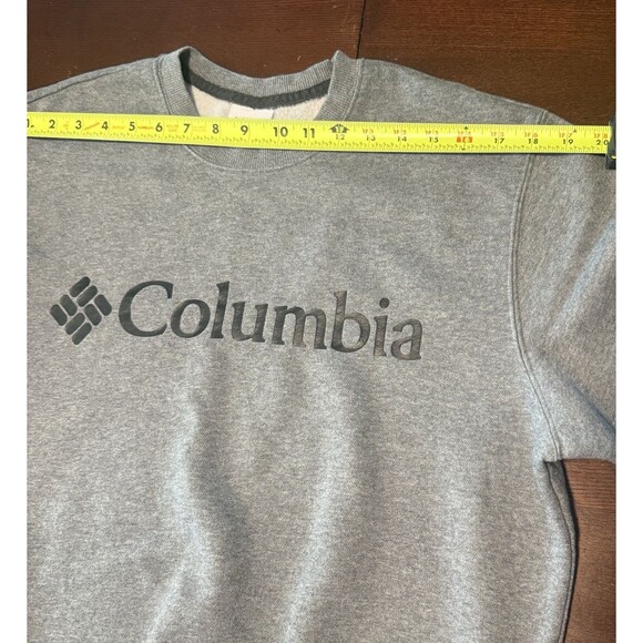 Columbia Sweatshirt Mens Gray Heather Pullover Logo Outdoor Crew Neck, M - Picture 6 of 8